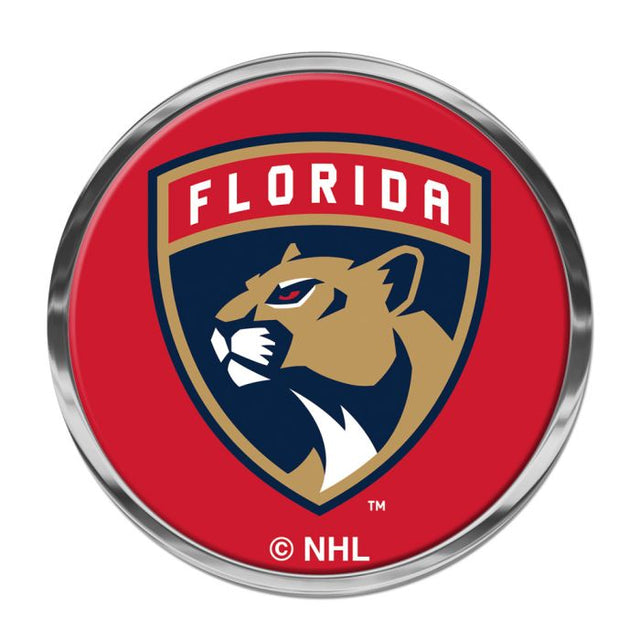 Emblema de metal cromado abovedado de los Florida Panthers