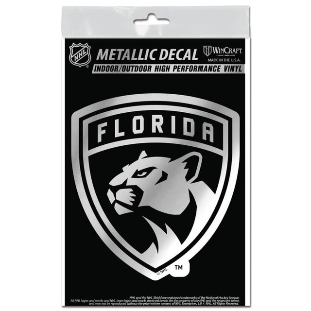 Calcomanía metálica de los Florida Panthers de 3" x 5"