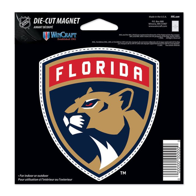 Imán troquelado de los Florida Panthers de 4,5" x 6"