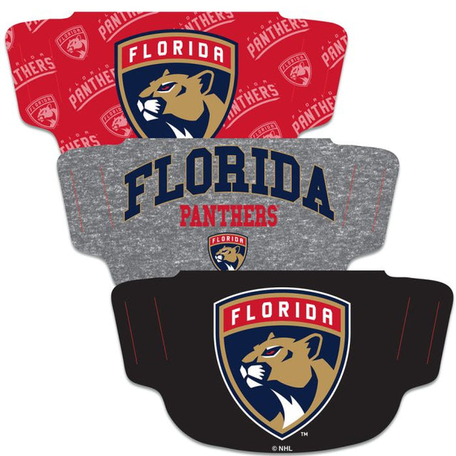 Paquete de 3 mascarillas faciales para fanáticos de los Florida Panthers