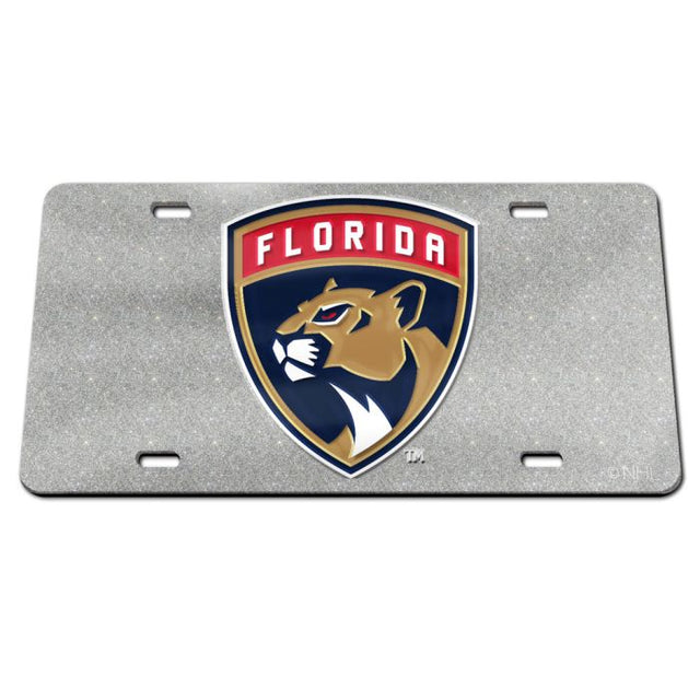 Florida Panthers GLITTER Specialty Acrylic License Plate