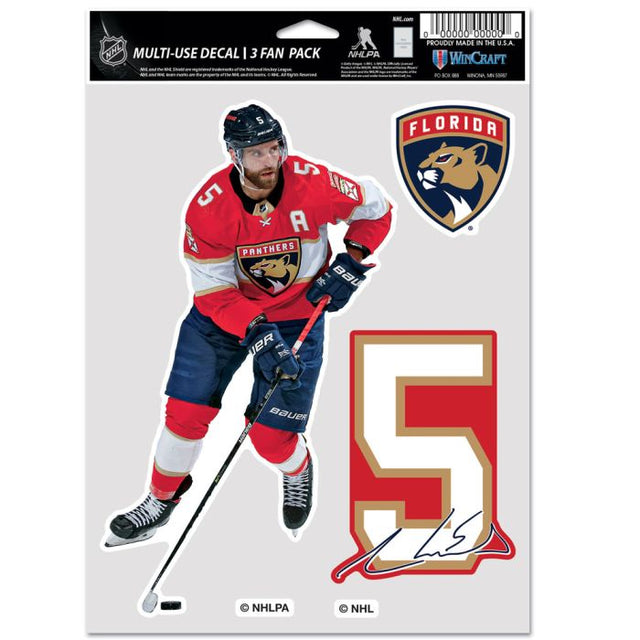 Paquete multiusos para 3 fanáticos de los Florida Panthers Aaron Ekblad