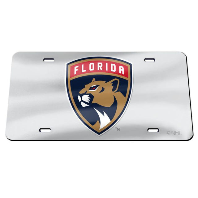 Matrícula especial de acrílico color PLATA de los Florida Panthers