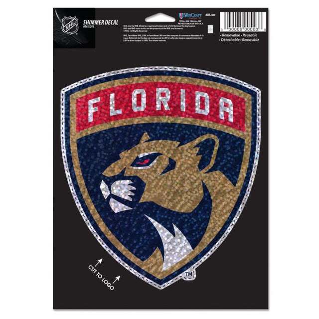 Florida Panthers Shimmer Decals 5" x 7"