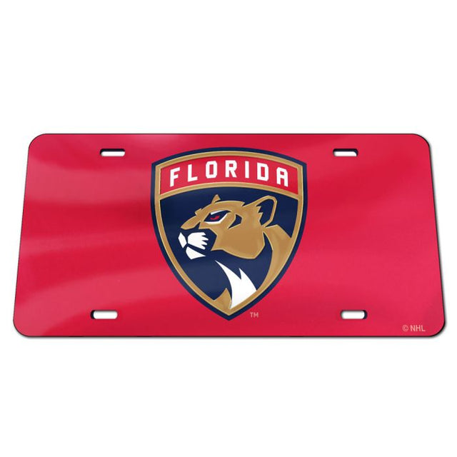 Matrícula acrílica especial de los Florida Panthers