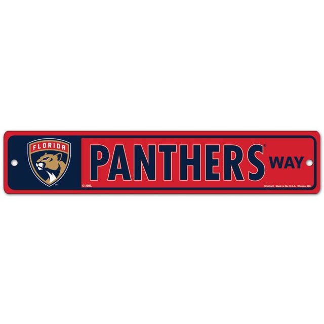 Letrero de calle o zona de los Florida Panthers, 3,75" x 19"