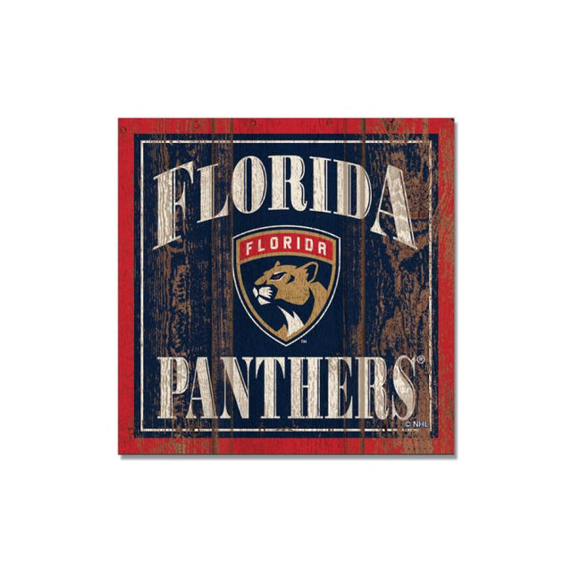 Florida Panthers Wooden Magnet 3" X 3"