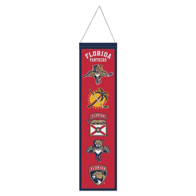 Estandarte de lana de los Florida Panthers de 20 x 81 cm