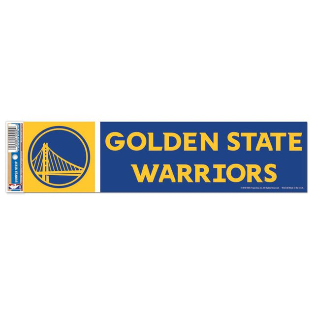 Tira de parachoques de los Golden State Warriors de 3" x 12"