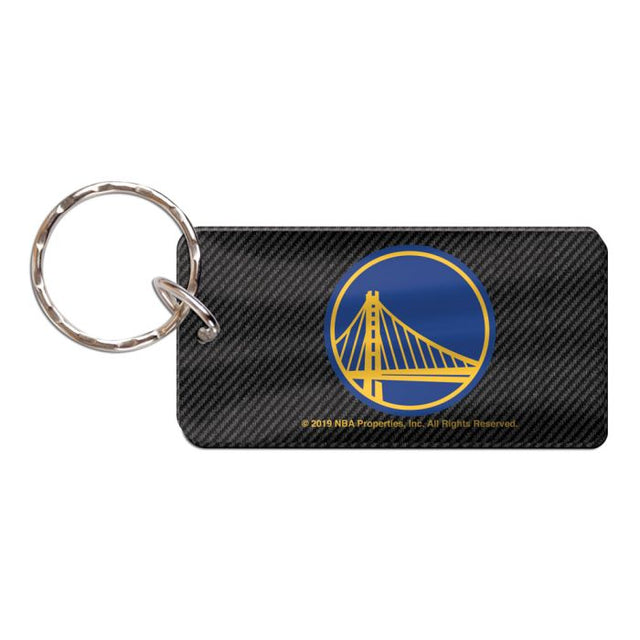 Llavero rectangular de carbono de los Golden State Warriors