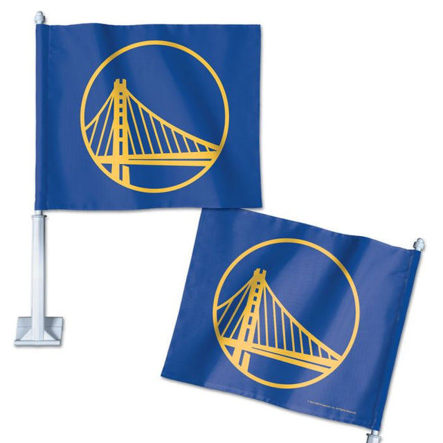 Bandera para auto de los Golden State Warriors, 11,75" x 14"