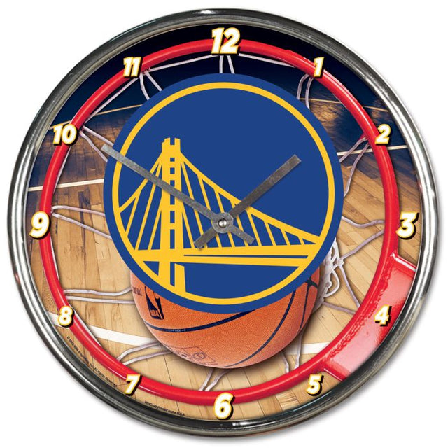 Golden State Warriors Chrome Clock