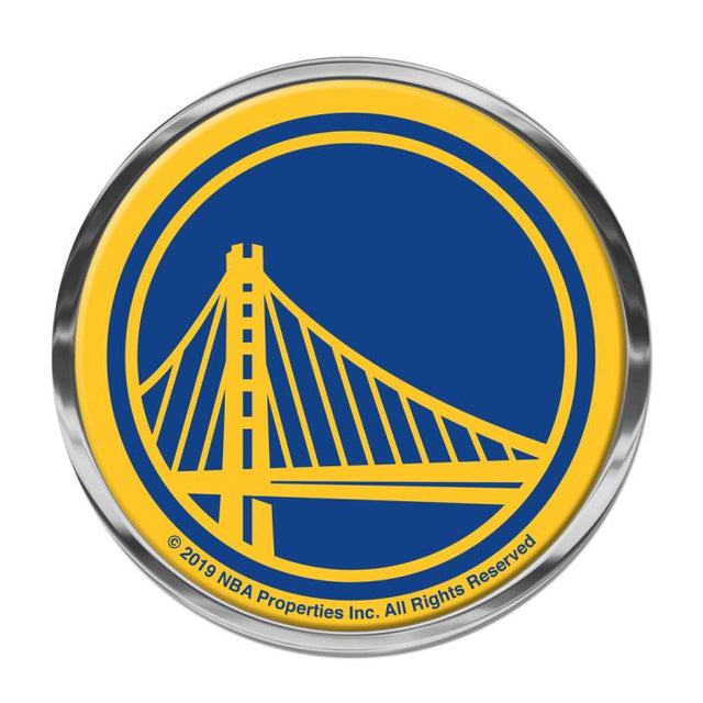 Emblema abovedado de metal cromado de los Golden State Warriors