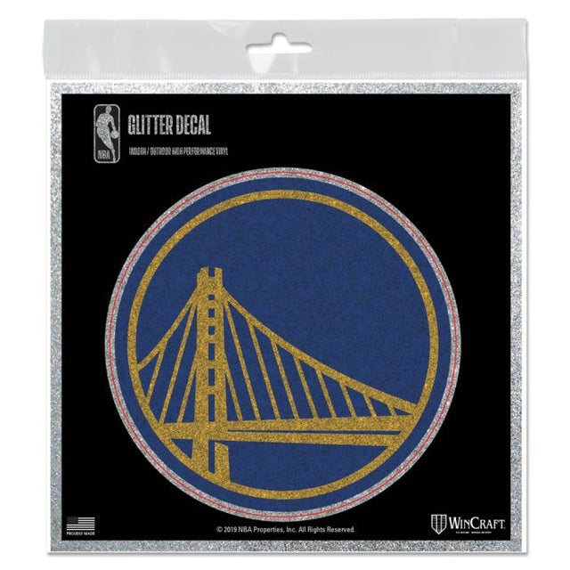 Calcomanía con brillantina de los Golden State Warriors de 6" x 6"