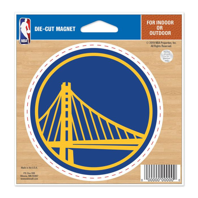 Imán troquelado de los Golden State Warriors de 4,5" x 6"