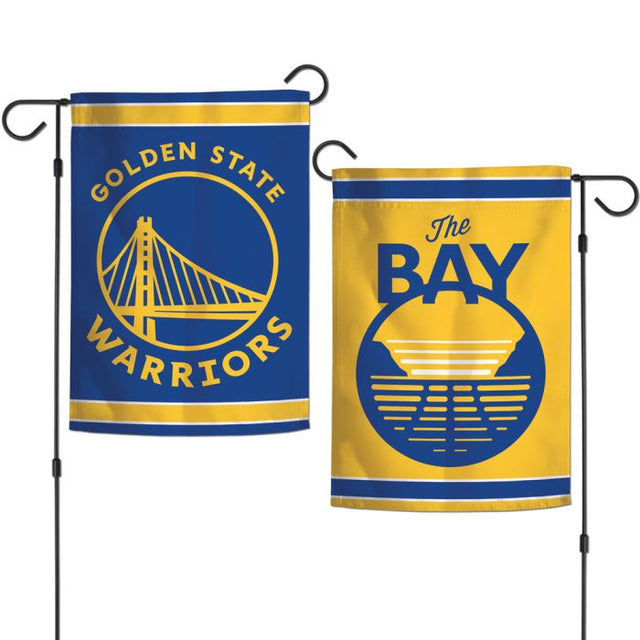 Banderas de jardín de los Golden State Warriors, de 2 lados, 12,5" x 18"