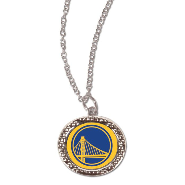 Golden State Warriors Necklace w/Charm Jewelry Card