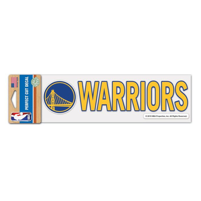 Calcomanías de corte perfecto de los Golden State Warriors, 3" x 10"