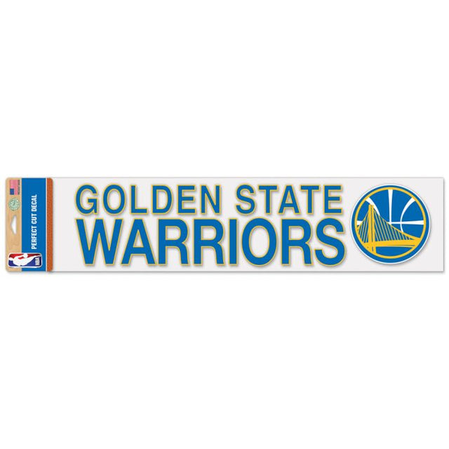 Calcomanías de corte perfecto de los Golden State Warriors, 4" x 17"