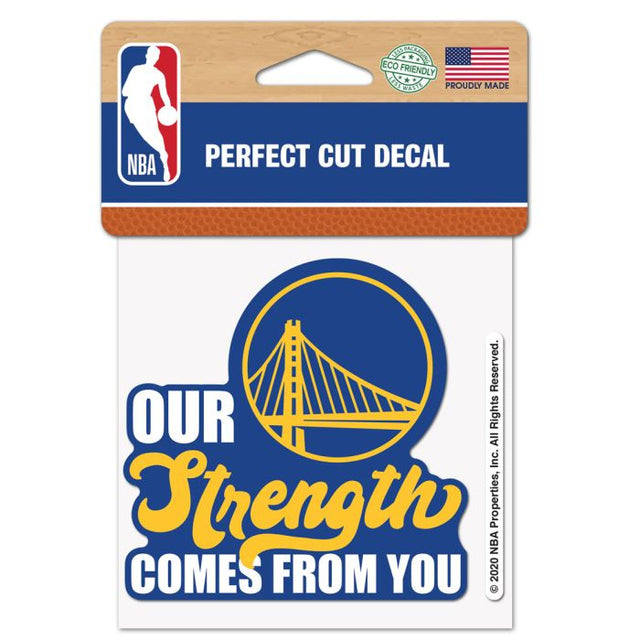 Golden State Warriors SLOGAN Perfect Cut Color Decal 4" x 4"