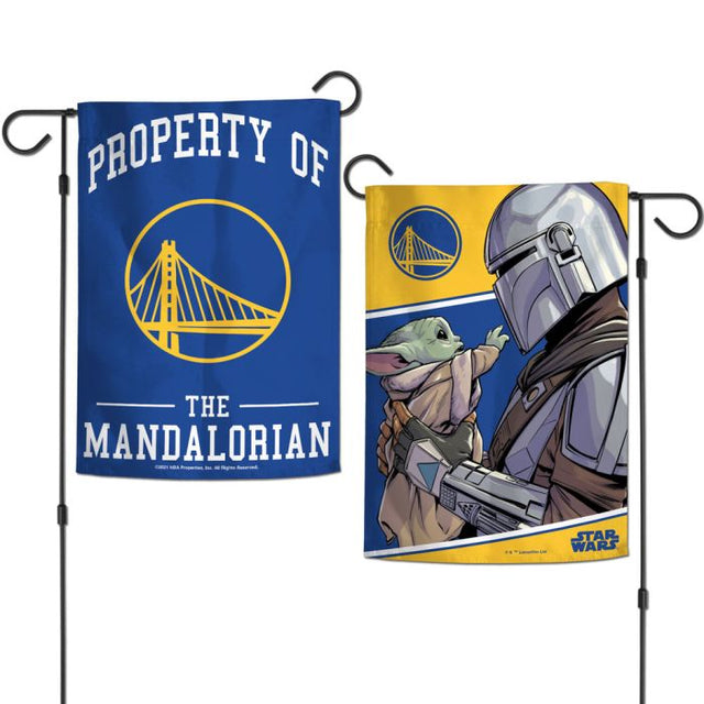 Golden State Warriors / Star Wars mandalorian Garden Flags 2 sided 12.5" x 18"