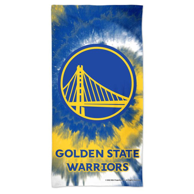 Golden State Warriors TDYE Spectra Beach Towel 30" x 60"