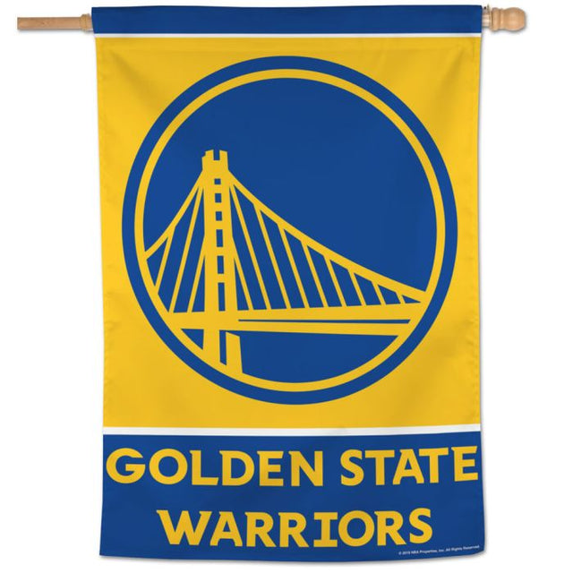 Bandera vertical de los Golden State Warriors de 28" x 40"