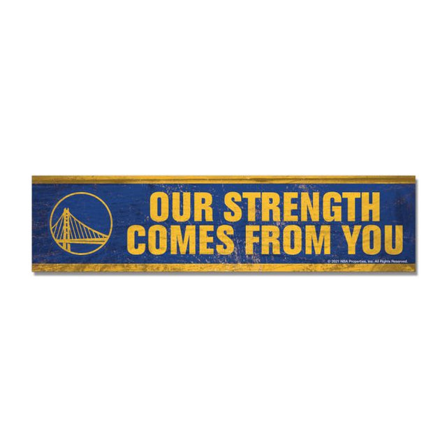 Golden State Warriors Wooden Magnet 1.5" X 6"