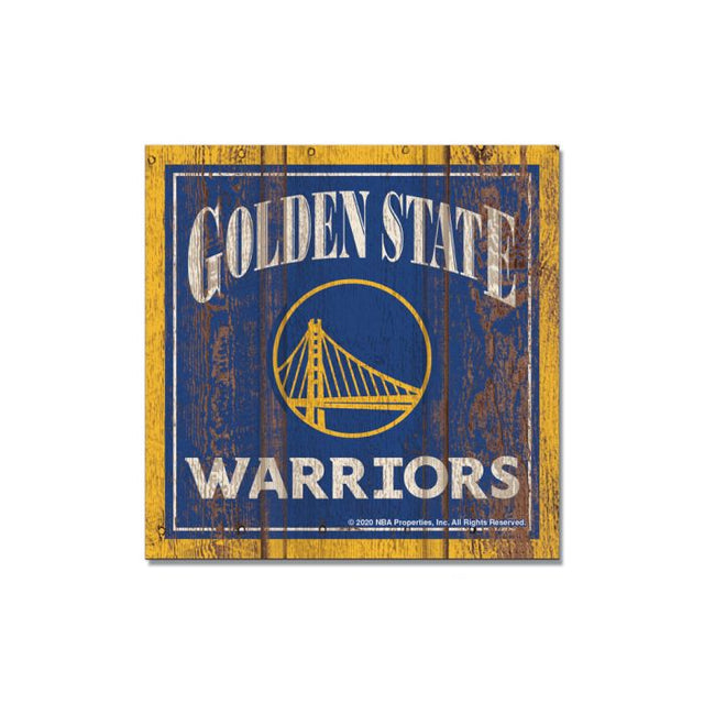 Golden State Warriors Wooden Magnet 3" X 3"