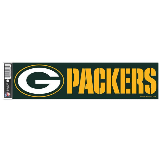 Tira de parachoques de los Green Bay Packers de 3" x 12"