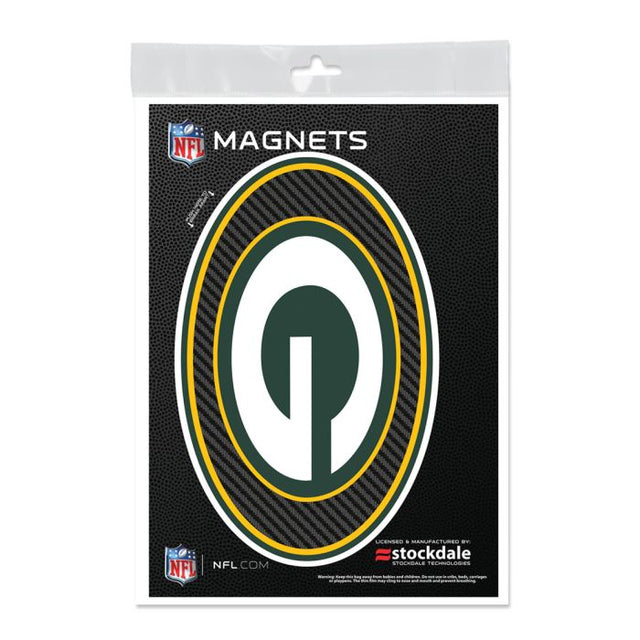 Imanes para exteriores de carbono de los Green Bay Packers de 5" x 7"