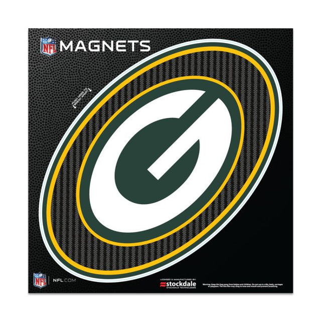 Imanes para exteriores de carbono de los Green Bay Packers de 6" x 6"