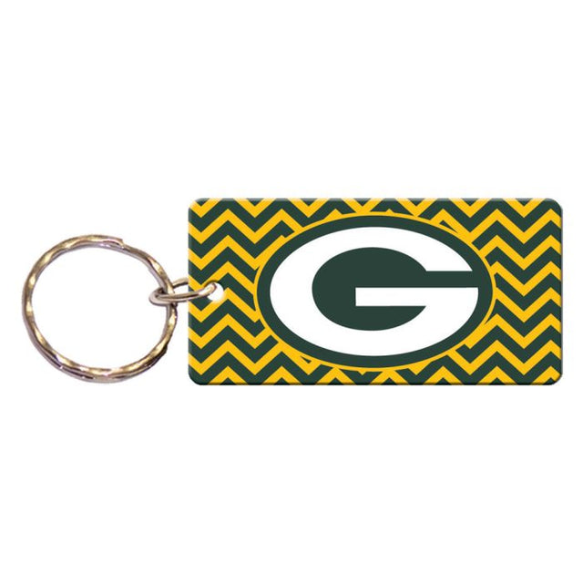 Llavero rectangular CHEVRON de los Green Bay Packers