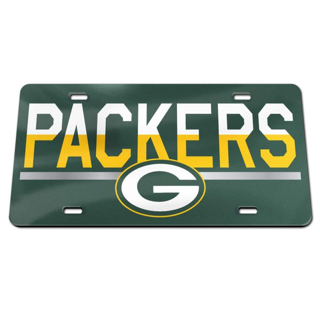 Placa de matrícula especial de acrílico COLOR DUO de los Green Bay Packers