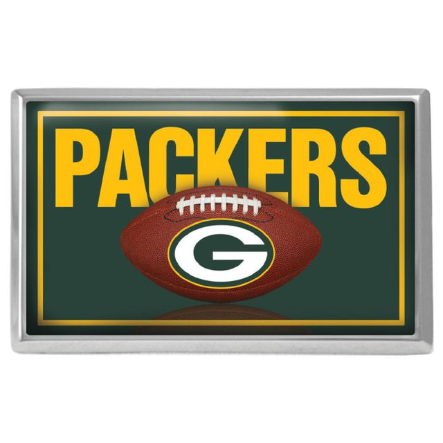 Emblema de metal cromado abovedado de los Green Bay Packers