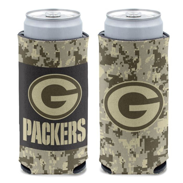 Enfriador de latas delgado de 12 oz DIGI CAMO de los Green Bay Packers