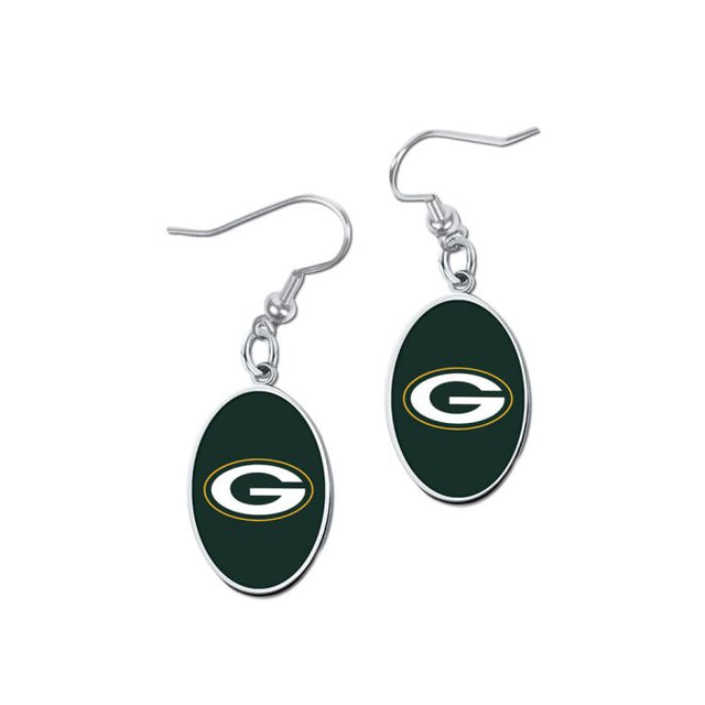 Pendientes de los Green Bay Packers en cartulina redonda