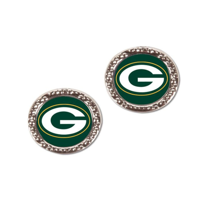 Pendientes de los Green Bay Packers en cartulina redonda