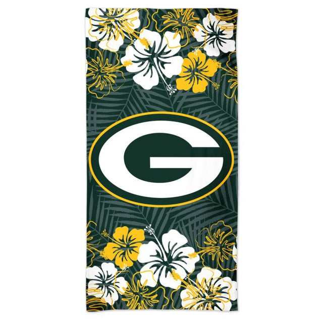 Toalla de playa Spectra FLORAL de los Green Bay Packers de 30" x 60"