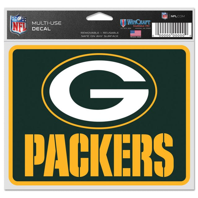 Calcomanías para fanáticos de los Green Bay Packers de 5" x 6"