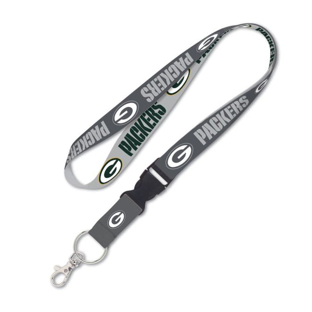 Cordón gris de los Green Bay Packers con hebilla desmontable de 1"