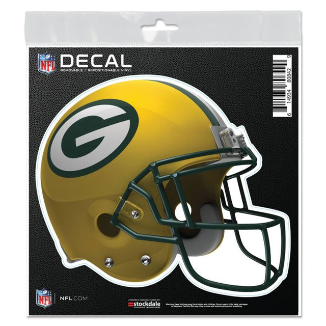 Calcomanía para todo tipo de superficies de los Green Bay Packers HELMET de 6" x 6"