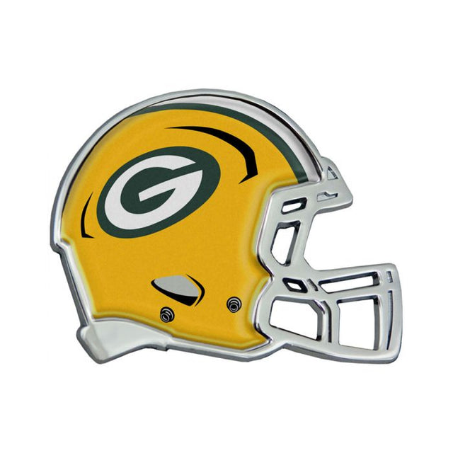 Emblema de metal cromado abovedado para casco de los Green Bay Packers