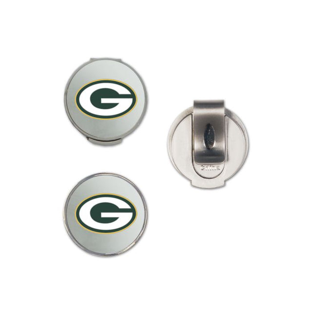 Clip para gorra de los Green Bay Packers con 2 marcadores, con tapa tipo concha