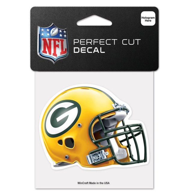 Calcomanía de color de corte perfecto para casco de los Green Bay Packers, 4" x 4"