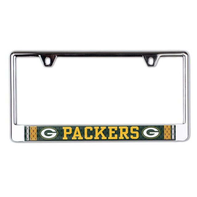 Marco para placa de licencia de la camiseta de los Green Bay Packers impreso en el fondo