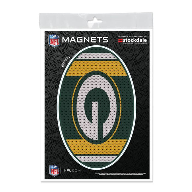 Imanes para exteriores con la camiseta de los Green Bay Packers, 5" x 7"