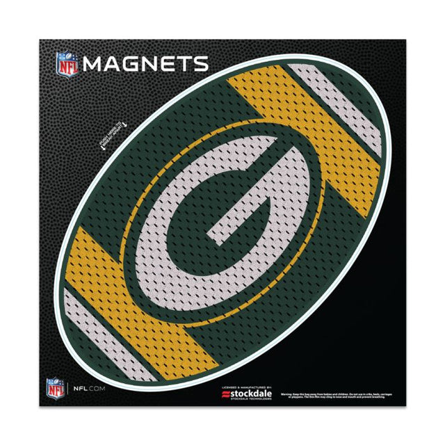 Imanes para exteriores con la camiseta de los Green Bay Packers, 6" x 6"