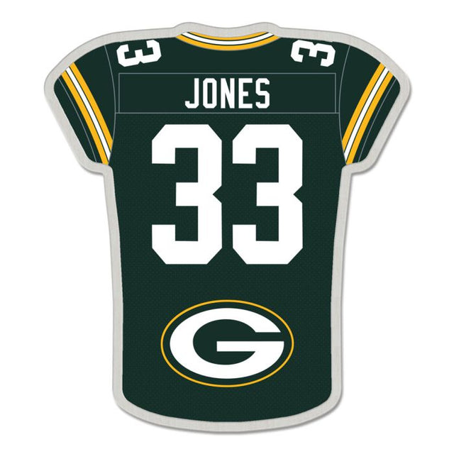 Tarjeta de joyería con pin de colección de la camiseta de los Green Bay Packers, Aaron Jones