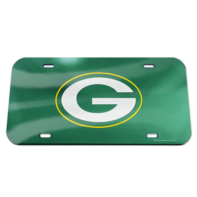 Placa de matrícula acrílica especial con el logotipo de los Green Bay Packers